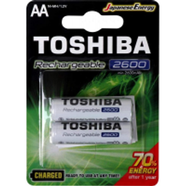 Imagem da oferta Pilha Recarregável Toshiba AA 1,2V 2600mah TNH6GAE - 2 Unidades
