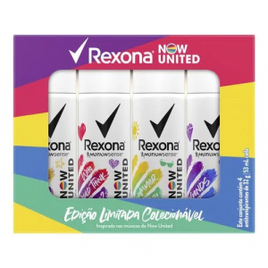 Imagem da oferta Kit Desodorante Aerosol Rexona Now United Summer 53ml 4 Unidades