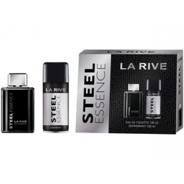 Kit Perfume Masculino La Rive 1 Perfume Steel Essence EDT 100ml + 1 Desodorante 150ml