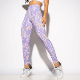 Legging Fitness Estampada Listrado Colorido - Honey Be