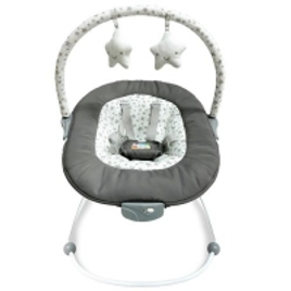 Imagem da oferta Cadeira de Descanso Baby Style Poly Estrelinha Musical - Até 11Kg - Cinza - Bouncers e Jumpers