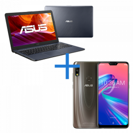 Imagem da oferta Kit Notebook Asus VivoBook i3-7020U 4GB SSD 256GB Intel HD graphics 620 X543UA-GQ3430T + Smartphone Zenfone Max Pro (M2) 6GB RAM 64GB