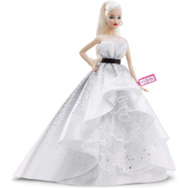 Imagem da oferta Boneca Barbie Colecionável Edição de Aniversário 60 Anos Fxd88 Multicor - Mattel