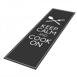 Imagem da oferta Tapete Passadeira de Cozinha Keep Calm And Cook On - 40x120cm