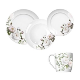 Imagem da oferta Aparelho de Jantar Chá e Sobremesa 16 Peças Germer Garden em Porcelana – Estampado - 20 peças