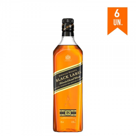 Imagem da oferta Whisky Johnnie Walker Black Label 1 Litro - 6 Unidades