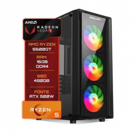 Imagem da oferta PC Gamer Bluepc Amd Ryzen 5 5600gt 16GB Ddr4 SSD 480gb Vega 7 - Fonte 500W