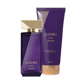 Imagem da oferta Combo  Diva Absoluta: Desodorante Colônia 100ml + Loção Corporal 200ml - Perfume Feminino Eudora