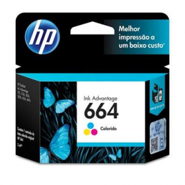 Imagem da oferta Cartucho de Tinta HP Ink Advantage 664, Colorido - F6V28AB