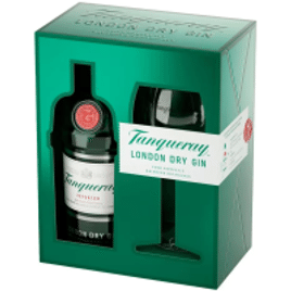 Imagem da oferta Kit Gin Tanqueray London Dry 750ml + 1 Taça Vidro Exclusiva
