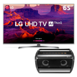 Imagem da oferta Smart TV LED 65" Ultra HD 4K LG 65UK6540PSB + Caixa de Som LG Xboom Go PK5