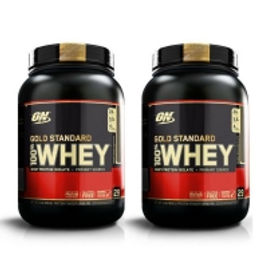 Imagem da oferta Kit 2x Whey Gold Standard 907gr (1.8kg) - Morango- Optimum Nutrition