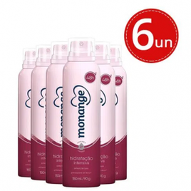 Imagem da oferta Kit com 6 Unidades Desodorante Aerosol Monange Hidratação Intensiva 90g