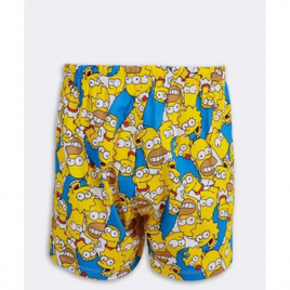 Cueca Masculina Samba Canção Estampada Simpsons - 10045512490 - Amarelo