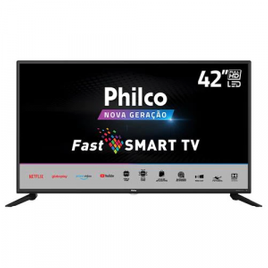 Imagem da oferta Smart TV LED 42” Full HD Philco PTV42G70N5CF com Processador Quad Core, GPU Triple Core, Dolby Audio, Mídia Cast, Wi-Fi, HDMI e USB