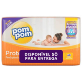 4 Pacotes Fralda Protek Proteção de Mãe G - Pom Pom - 272 Unidades