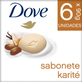 Imagem da oferta Sabonete em Barra Dove Karite e Baunilha 90g Pack com 6 Unidades