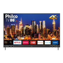 Imagem da oferta Smart TV LED 86" Philco PTV86P50SNSG Ultra HD 4k com Soundbar 4 HDMI 2USB Wi-Fi 60Hz - Titânio