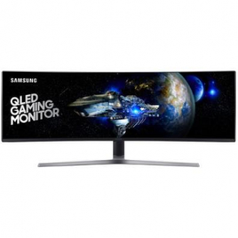Imagem da oferta Monitor Gamer Samsung QLED 49´ Super Ultra Ampla Curvo Full HD HDMI/Display Port FreeSync 144Hz 1ms Altura Ajustável - LC49HG90DMLXZD
