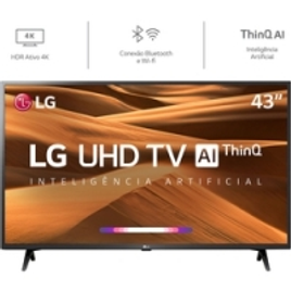 Imagem da oferta Smart TV Tela Led 43" LG 43UM7300PSA Ultra HD com Conversor Digital Thinq Ai