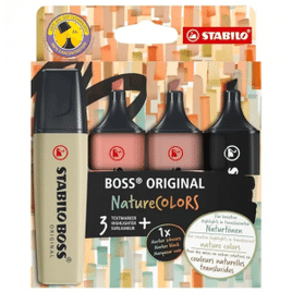 Imagem da oferta Marca Texto Stabilo Boss Original Naturecolors - 4 Cores