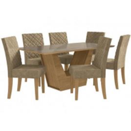 Imagem da oferta Mesa de Jantar 6 Cadeiras Retangular Kappesberg Veneza - Móveis para Sala de Jantar