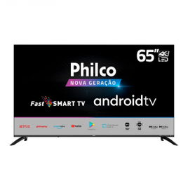 Imagem da oferta Smart TV 4K LED 65" Philco Fast TV PTV65G70AGCBL UHD WIFI Integrado Preta