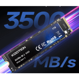 Imagem da oferta SSD KOOTION NVMe M2 1TB PCIe 4.0x4 7400Mbps