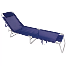 Imagem da oferta Cadeira Espreguiçadeira de Alumínio Mor Azul Marinho - 2701