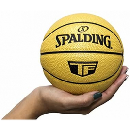 Imagem da oferta Mini Bola de Basquete Spalding TF Colecionável Dourada - Exclusivo Amazon