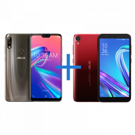 Imagem da oferta Smartphone ASUS Zenfone Max Pro (M2) 6GB/64GB Titanium + Smartphone ASUS Zenfone Live L2 OctaCore 435 Vermelho