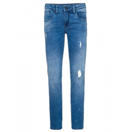 Calça Jeans Five Pockets Skinny - Infantil - Azul Médio