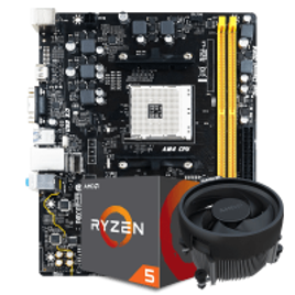 Imagem da oferta Kit Upgrade Placa Mãe Biostar PRO A320MH DDR4 AMD AM4 + PROCESSADOR AMD RYZEN 5 1600 3.2GHZ