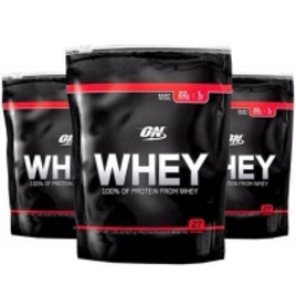 Imagem da oferta Combo 3 -Whey ON 100% of Protein from Whey Refil - 837g Chocolate - Optimum Nutrition