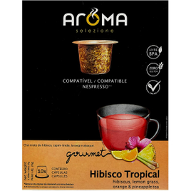 Imagem da oferta 3 Unidades - Cápsulas de Chá Hibisco Tropical Aroma Selezione Compatível com Nespresso 10 Cápsulas