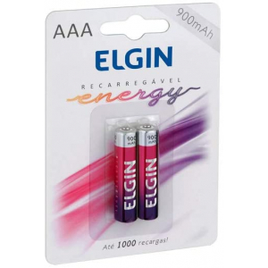 Imagem da oferta Pilha Recarregável Ni-MH AAA-900mAh blister com 2 pilhas - Elgin