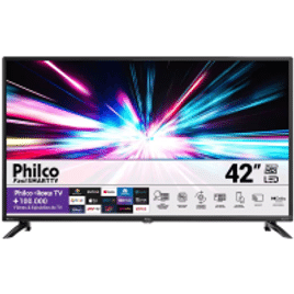 Imagem da oferta Smart TV LED 42" FHD Philco Roku TV Google Assistente Dolby Audio Processador Quad-core - PTV42G6FR2CPF