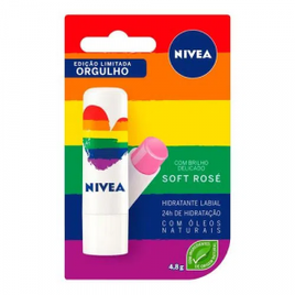 Hidratante Labial Nivea Soft Rosé Edição Limitada Orgulho 4,8g - leve 4 pague 2
