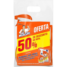 Limpador Cozinha Total Pack Gatilho 500ML e Refil 500ML - MR. Músculo - Pacote de 2
