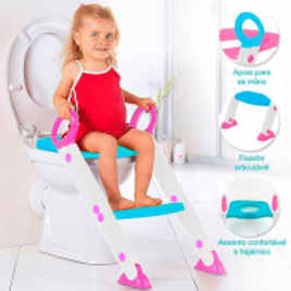 Imagem da oferta Assento Redutor Para Vaso Sanitário Com Escada Buba Baby Rosa