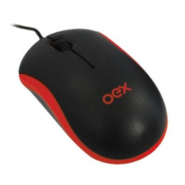 Imagem da oferta Mouse OEX Óptico Vermelho/Preto - MS103