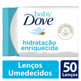 Imagem da oferta 10 Unidades de Lenço Umedecido Baby Dove Hidratação Sensível - 10 pacotes c/ 50 unid