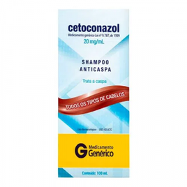 Imagem da oferta Shampoo Cetoconazol 20mg/ml Genérico 100ml