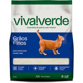 Imagem da oferta Viva Verde Areia Higiênica Biodegradável para Gatos Grãos Finos 4kg