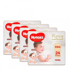 Imagem da oferta Kit Fralda Huggies Natural Care XXG 24 Unidades 4 Pacotes (Total 96 unidades)