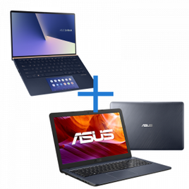 Imagem da oferta Notebook Asus Zenbook i7-10510U 8GB SSD 256GB Intel UHD Graphics UX434FAC-A6340T + VivoBook i3-7020U 4GB SSD 256GB Intel HD graphics 620 X543UA-GQ3430T