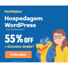 Imagem da oferta Hospedagem Anual WordPress + Domínio Gratuito HostGator com 55% de Desconto
