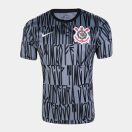 Imagem da oferta Camisa Corinthians Pré Jogo 19/20 Nike Masculina - Cinza e Preto