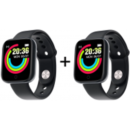 Kit 2 Smartwatch Y68 1,3" Bluetooth IP67