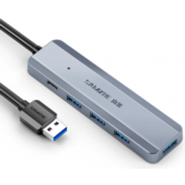 Imagem da oferta Hub Samzhe USB 3.0 5 in 1 Ultra Fino Multi Dispositivos